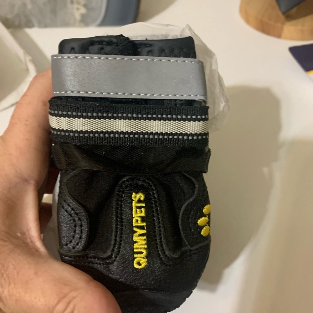 QUMYPETS Black and Gray Pet Boot